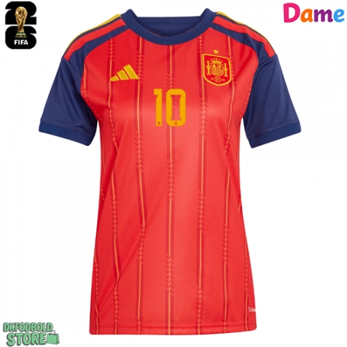 Spanien Dani Olmo #10 Replika Hjemmebanetrøje Dame VM 2026 Kortærmet